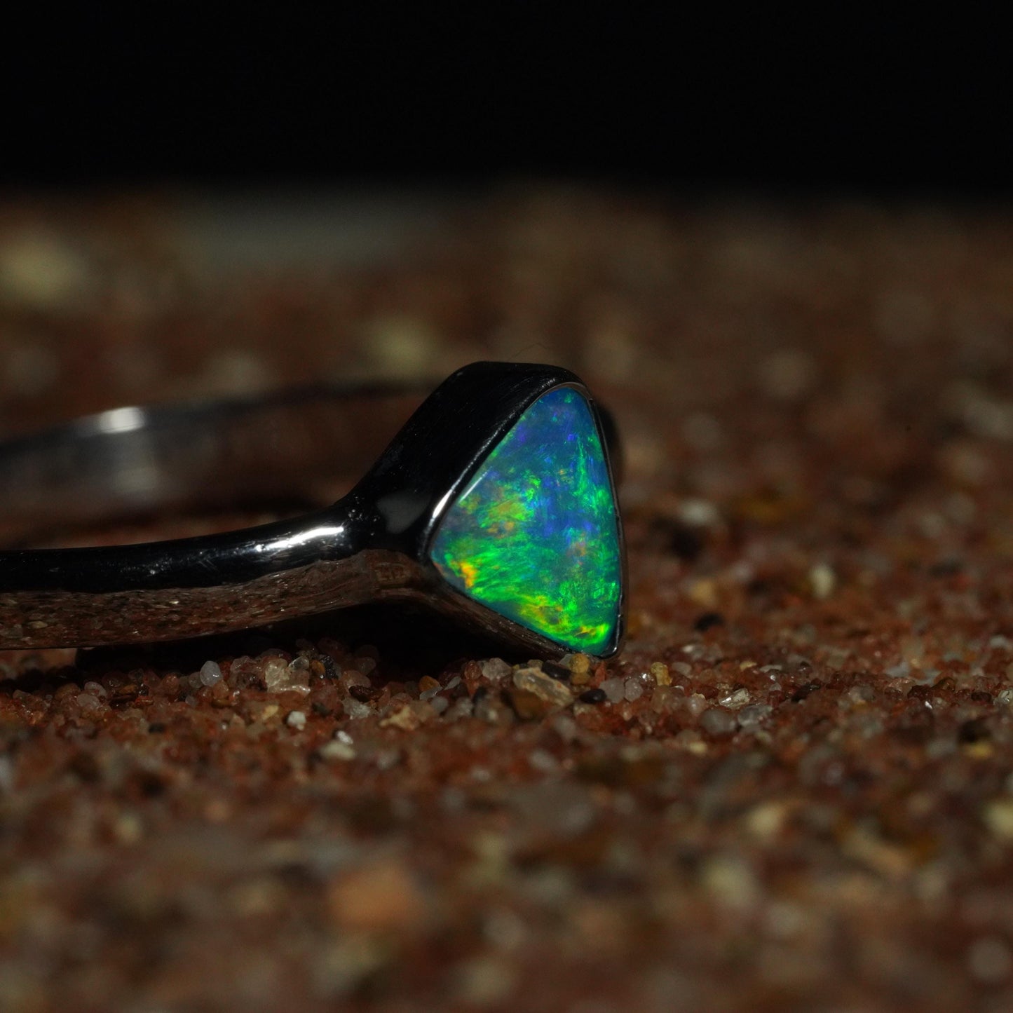 Australian Opal Silver Ring Size 7 | Natural Unique Colourful Opal | Gift For Women October Birthstone