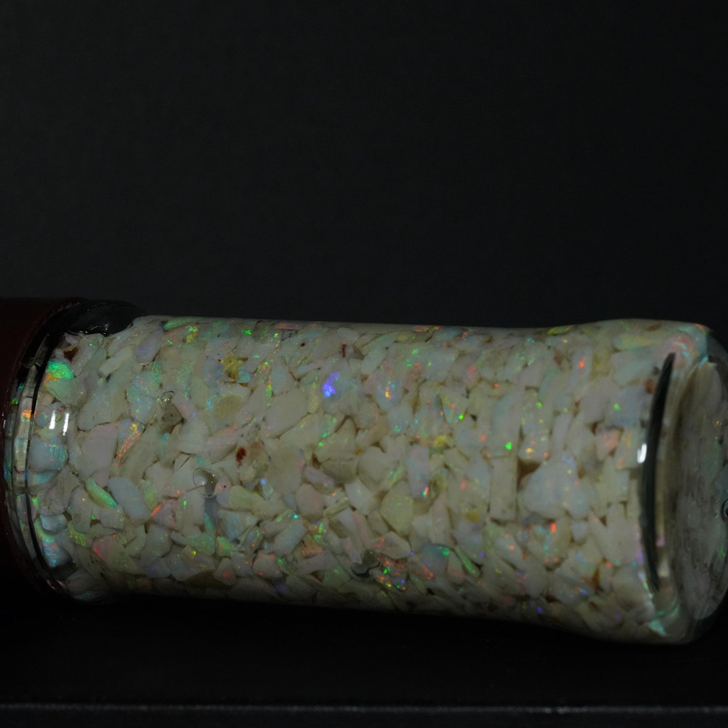 Raw Rough Opal Chip Jar | Gift for them | October Birthstone