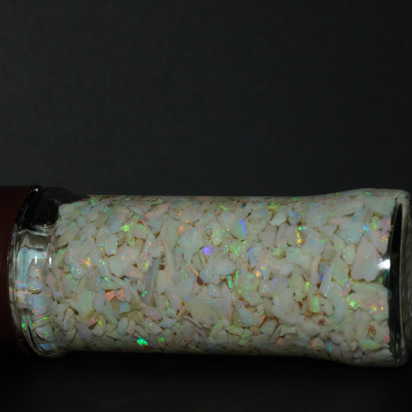 Raw Rough Opal Chip Jar | Gift for them | October Birthstone