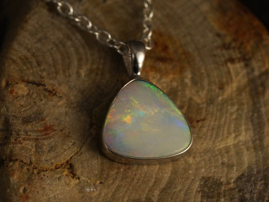 Australian Opal Solid Pendant | Natural Rainbow Speckled Opal | Gift For Women October Birthstone