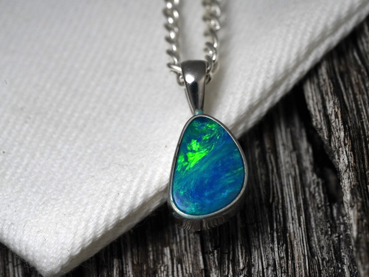 Australian Opal Solid Pendant | Natural Rainbow Speckled Opal | Gift For Women October Birthstone