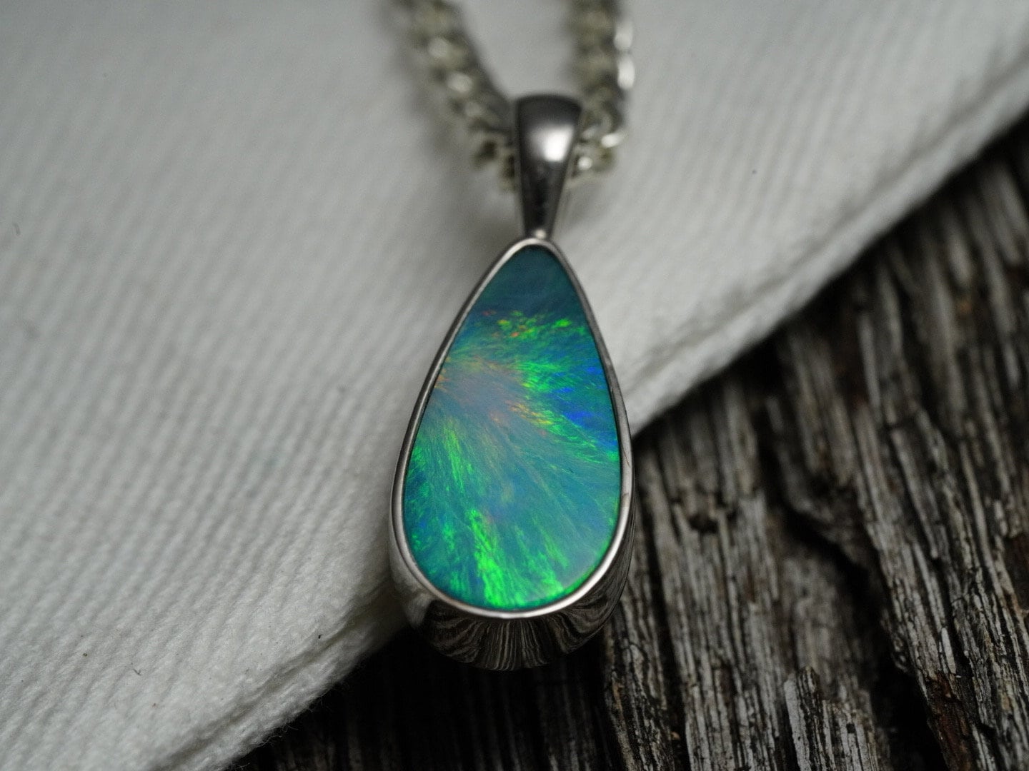 Australian Opal Solid Pendant | Natural Rainbow Speckled Opal | Gift For Women October Birthstone