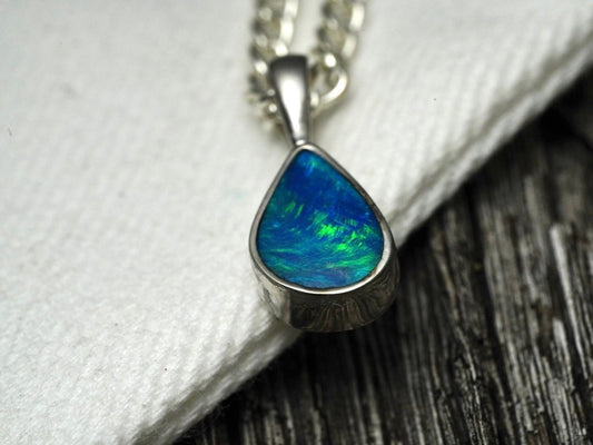 Australian Opal Solid Pendant | Natural Rainbow Speckled Opal | Gift For Women October Birthstone