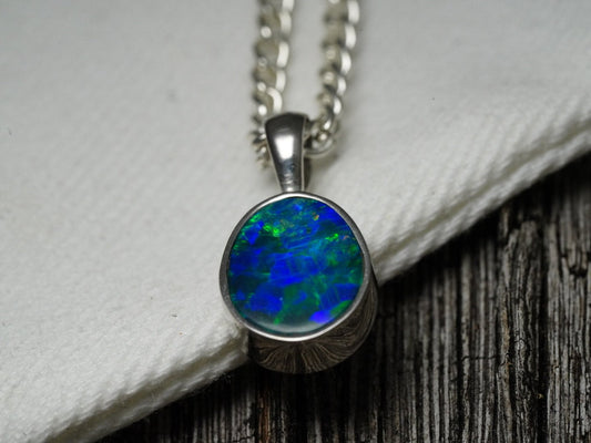 Australian Opal Solid Pendant | Natural Rainbow Speckled Opal | Gift For Women October Birthstone