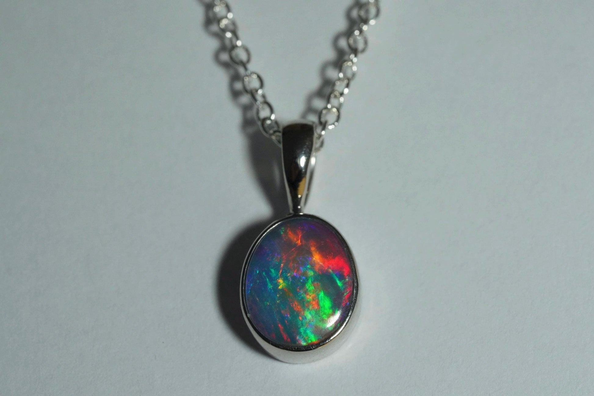 Australian Opal Pendant | Gift For Women October Birthstone