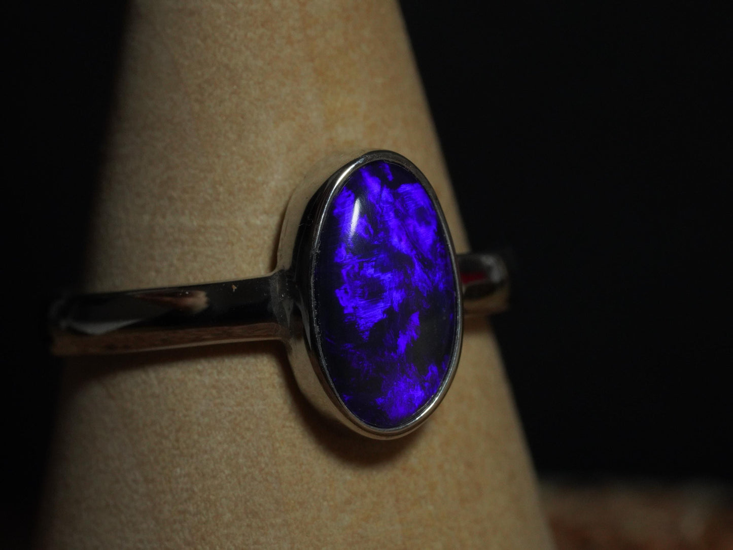Australian Opal Doublet Silver Ring Size 9 US | Natural Unique Colourful Opal | Gift For Women October Birthstone
