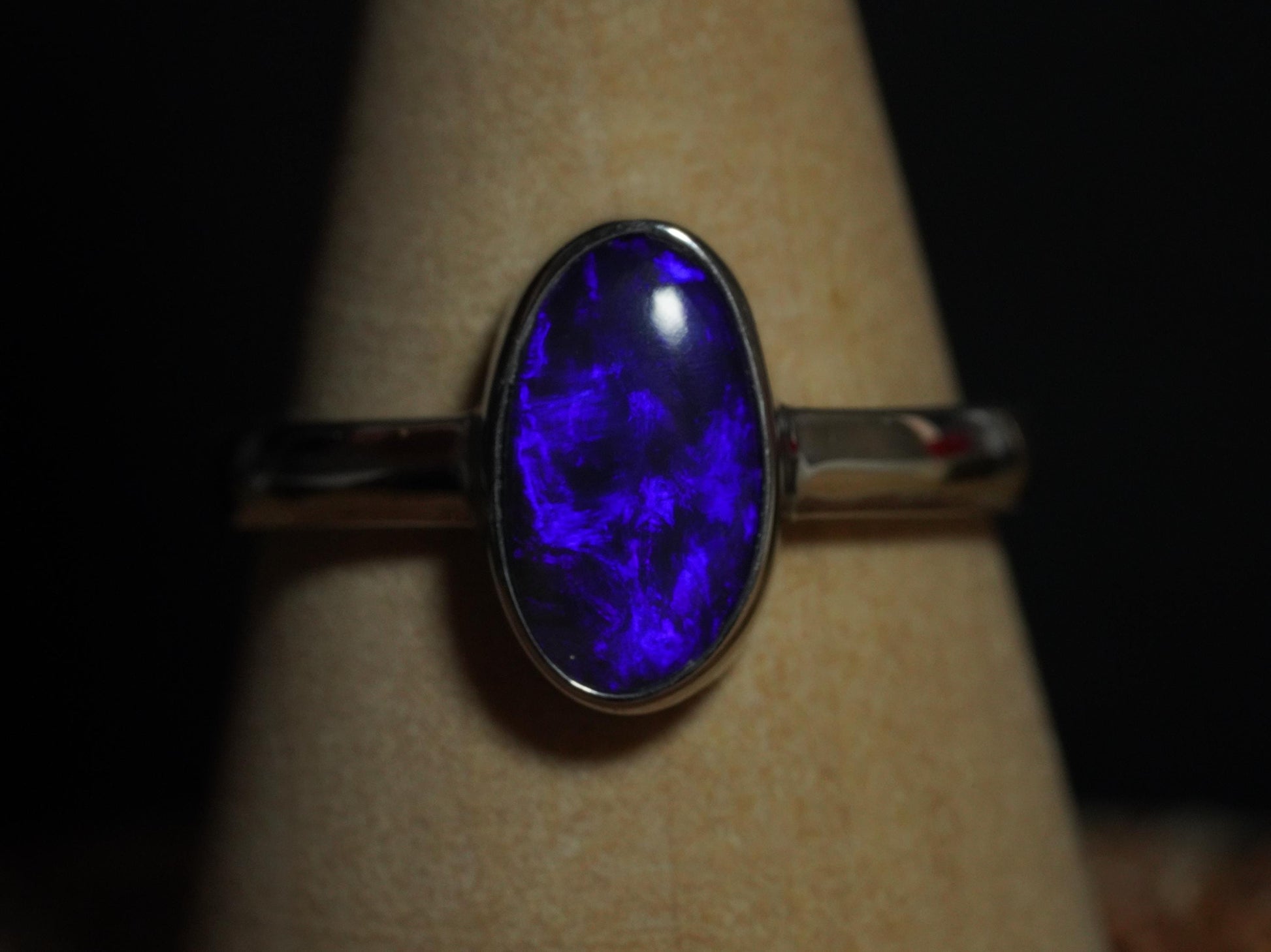 Australian Opal Doublet Silver Ring Size 9 US | Natural Unique Colourful Opal | Gift For Women October Birthstone